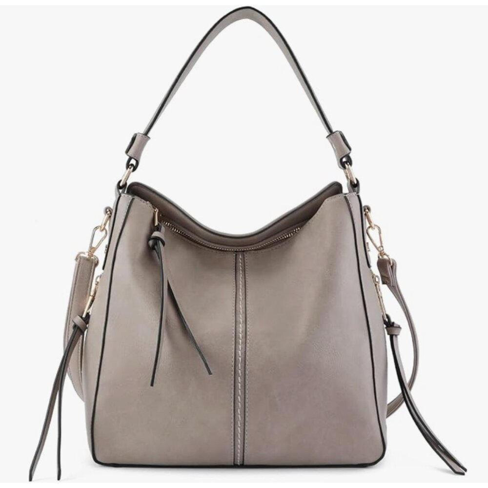 Maxwise Gray Hobo Bag with Adjustable Shoulder Strap